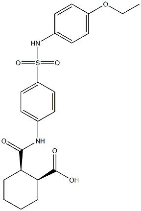 (1S,2R)-2-({4-[(4-ethoxyanilino)sulfonyl]anilino}carbonyl)cyclohexanecarboxylic acid Struktur