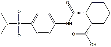 (1S,2R)-2-({4-[(dimethylamino)sulfonyl]anilino}carbonyl)cyclohexanecarboxylic acid Struktur