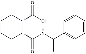 (1S,2R)-2-{[(1-phenylethyl)amino]carbonyl}cyclohexanecarboxylic acid Struktur