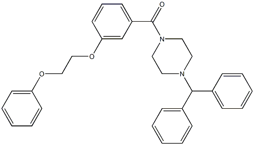 (4-benzhydryl-1-piperazinyl)[3-(2-phenoxyethoxy)phenyl]methanone Struktur