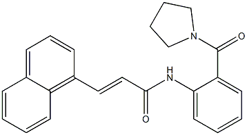 (E)-3-(1-naphthyl)-N-[2-(1-pyrrolidinylcarbonyl)phenyl]-2-propenamide Struktur