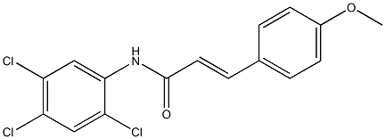 (E)-3-(4-methoxyphenyl)-N-(2,4,5-trichlorophenyl)-2-propenamide Struktur