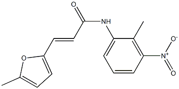 (E)-3-(5-methyl-2-furyl)-N-(2-methyl-3-nitrophenyl)-2-propenamide Struktur