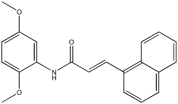 (E)-N-(2,5-dimethoxyphenyl)-3-(1-naphthyl)-2-propenamide Struktur