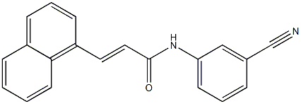 (E)-N-(3-cyanophenyl)-3-(1-naphthyl)-2-propenamide Struktur