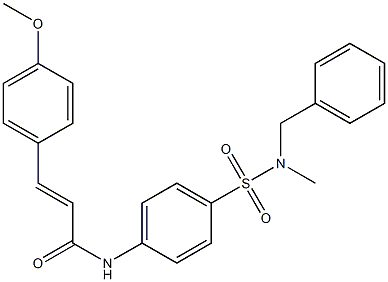 (E)-N-(4-{[benzyl(methyl)amino]sulfonyl}phenyl)-3-(4-methoxyphenyl)-2-propenamide Struktur