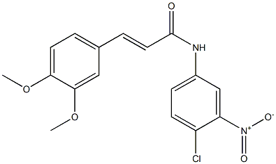 (E)-N-(4-chloro-3-nitrophenyl)-3-(3,4-dimethoxyphenyl)-2-propenamide Struktur