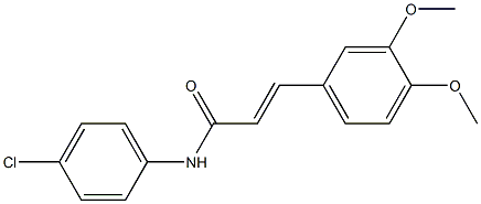 (E)-N-(4-chlorophenyl)-3-(3,4-dimethoxyphenyl)-2-propenamide Struktur