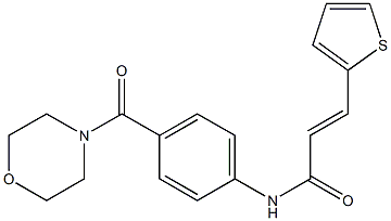 (E)-N-[4-(4-morpholinylcarbonyl)phenyl]-3-(2-thienyl)-2-propenamide Struktur