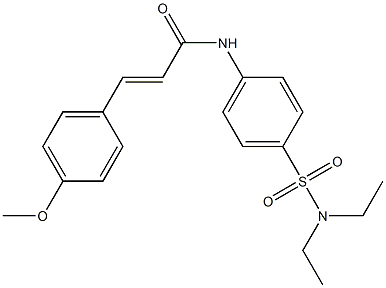 (E)-N-{4-[(diethylamino)sulfonyl]phenyl}-3-(4-methoxyphenyl)-2-propenamide Struktur