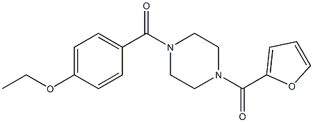 [4-(4-ethoxybenzoyl)-1-piperazinyl](2-furyl)methanone Struktur