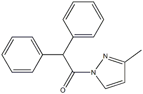 1-(3-methyl-1H-pyrazol-1-yl)-2,2-diphenyl-1-ethanone Struktur