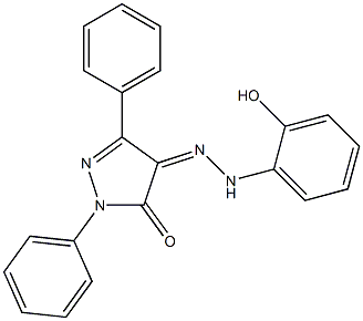 1,3-diphenyl-1H-pyrazole-4,5-dione 4-[N-(2-hydroxyphenyl)hydrazone] Struktur