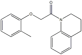 1-[3,4-dihydro-1(2H)-quinolinyl]-2-(2-methylphenoxy)-1-ethanone Struktur