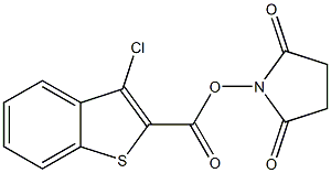 1-{[(3-chloro-1-benzothiophen-2-yl)carbonyl]oxy}-2,5-pyrrolidinedione Struktur