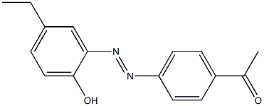 1-{4-[(E)-2-(5-ethyl-2-hydroxyphenyl)diazenyl]phenyl}-1-ethanone Struktur