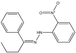 1-phenyl-1-butanone N-(2-nitrophenyl)hydrazone Struktur