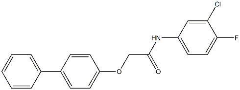 2-([1,1'-biphenyl]-4-yloxy)-N-(3-chloro-4-fluorophenyl)acetamide Struktur