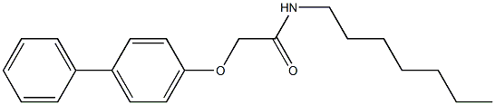 2-([1,1'-biphenyl]-4-yloxy)-N-heptylacetamide Struktur