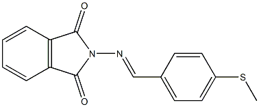 2-({(E)-[4-(methylsulfanyl)phenyl]methylidene}amino)-1H-isoindole-1,3(2H)-dione Struktur