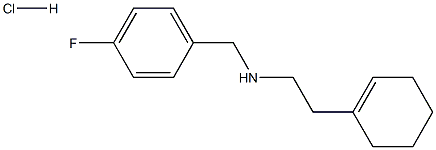 2-(1-cyclohexen-1-yl)-N-(4-fluorobenzyl)-1-ethanamine hydrochloride Struktur