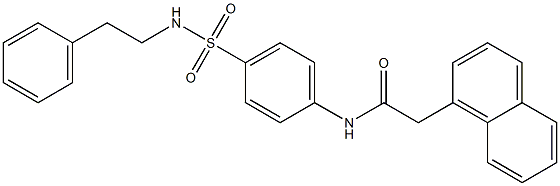 2-(1-naphthyl)-N-{4-[(phenethylamino)sulfonyl]phenyl}acetamide Struktur