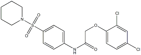 2-(2,4-dichlorophenoxy)-N-[4-(1-piperidinylsulfonyl)phenyl]acetamide Struktur