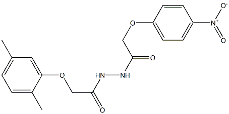 2-(2,5-dimethylphenoxy)-N'-[2-(4-nitrophenoxy)acetyl]acetohydrazide Struktur