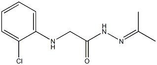 2-(2-chloroanilino)-N'-(1-methylethylidene)acetohydrazide Struktur