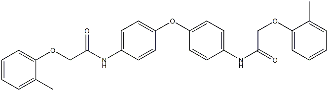 2-(2-methylphenoxy)-N-[4-(4-{[2-(2-methylphenoxy)acetyl]amino}phenoxy)phenyl]acetamide Struktur