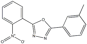 2-(3-methylphenyl)-5-(2-nitrophenyl)-1,3,4-oxadiazole Struktur