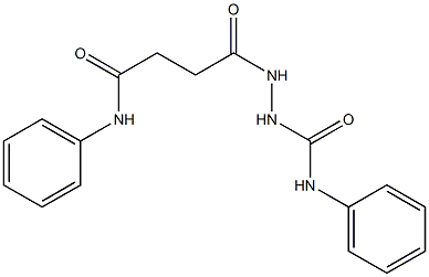 2-(4-anilino-4-oxobutanoyl)-N-phenyl-1-hydrazinecarboxamide Struktur