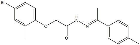 2-(4-bromo-2-methylphenoxy)-N'-[(E)-1-(4-methylphenyl)ethylidene]acetohydrazide Struktur