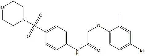 2-(4-bromo-2-methylphenoxy)-N-[4-(4-morpholinylsulfonyl)phenyl]acetamide Struktur