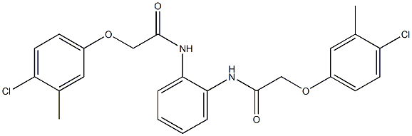 2-(4-chloro-3-methylphenoxy)-N-(2-{[2-(4-chloro-3-methylphenoxy)acetyl]amino}phenyl)acetamide Struktur