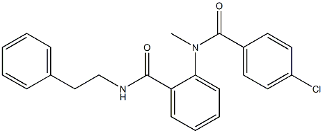 2-[(4-chlorobenzoyl)(methyl)amino]-N-phenethylbenzamide Struktur