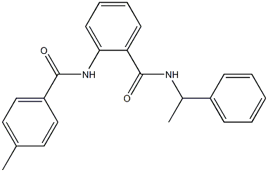 2-[(4-methylbenzoyl)amino]-N-(1-phenylethyl)benzamide Struktur