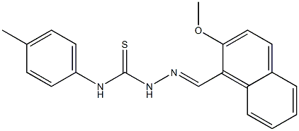 2-[(E)-(2-methoxy-1-naphthyl)methylidene]-N-(4-methylphenyl)-1-hydrazinecarbothioamide Struktur