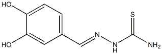 2-[(E)-(3,4-dihydroxyphenyl)methylidene]-1-hydrazinecarbothioamide Struktur