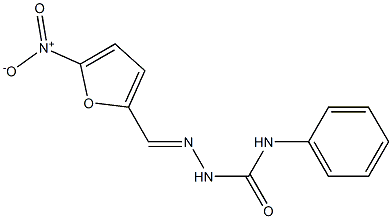 2-[(E)-(5-nitro-2-furyl)methylidene]-N-phenyl-1-hydrazinecarboxamide Struktur