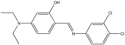 2-{[(3,4-dichlorophenyl)imino]methyl}-5-(diethylamino)phenol Struktur