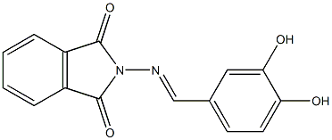 2-{[(E)-(3,4-dihydroxyphenyl)methylidene]amino}-1H-isoindole-1,3(2H)-dione Struktur