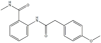 2-{[2-(4-methoxyphenyl)acetyl]amino}-N-methylbenzamide Struktur