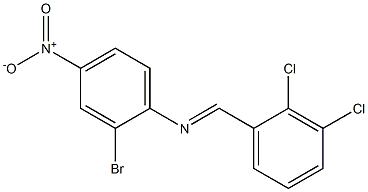 N-(2-bromo-4-nitrophenyl)-N-[(E)-(2,3-dichlorophenyl)methylidene]amine Struktur