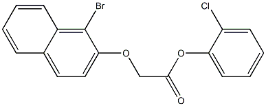 2-chlorophenyl 2-[(1-bromo-2-naphthyl)oxy]acetate Struktur