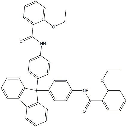 2-ethoxy-N-[4-(9-{4-[(2-ethoxybenzoyl)amino]phenyl}-9H-fluoren-9-yl)phenyl]benzamide Struktur