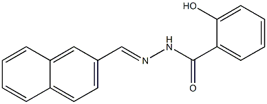 2-hydroxy-N'-[(E)-2-naphthylmethylidene]benzohydrazide Struktur