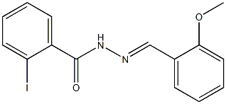 2-iodo-N'-[(E)-(2-methoxyphenyl)methylidene]benzohydrazide Struktur