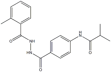 2-methyl-N-(4-{[2-(2-methylbenzoyl)hydrazino]carbonyl}phenyl)propanamide Struktur