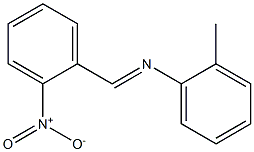 N-(2-methylphenyl)-N-[(E)-(2-nitrophenyl)methylidene]amine Struktur